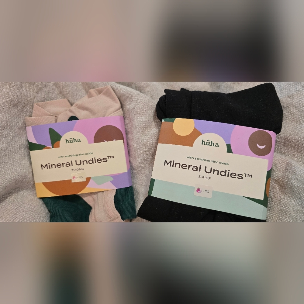 Mineral Undies™ Brief - Black, And Thong - Beige New With Tags Never Opened.